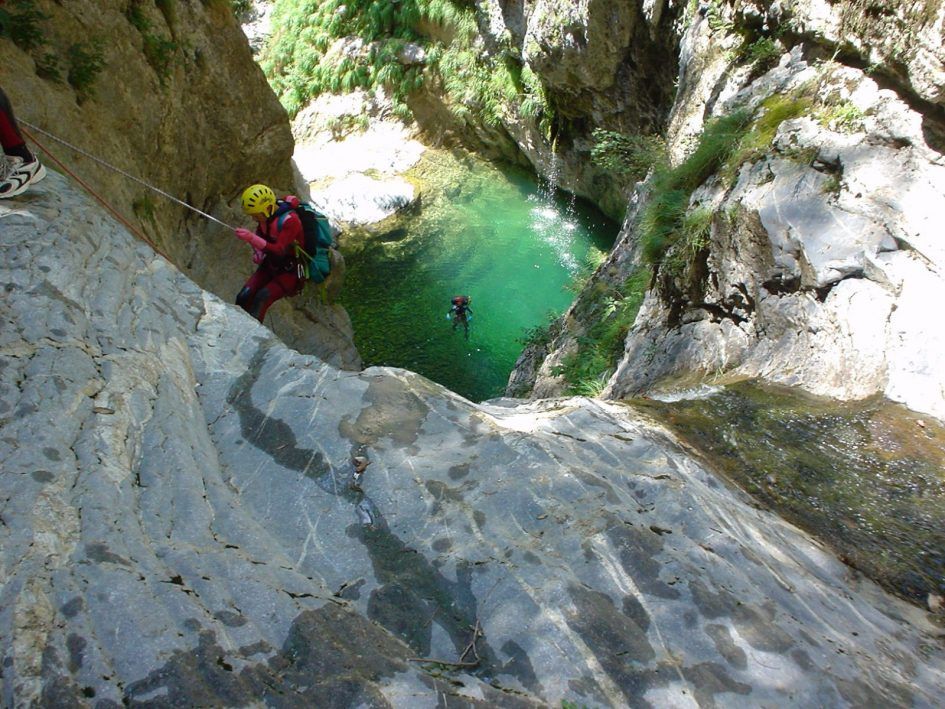 Canyoning in Chamonix, one of the most popular summer activities in the Alps 