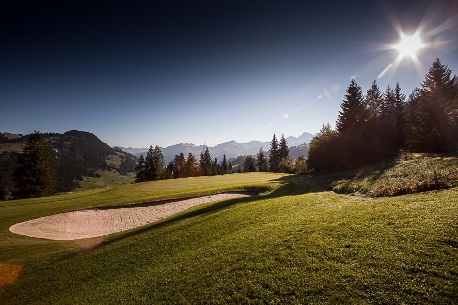 The Gstaad-Saanenland Golf Club in the hear of the Swiss Alps provides one of the top golf courses in the Alps