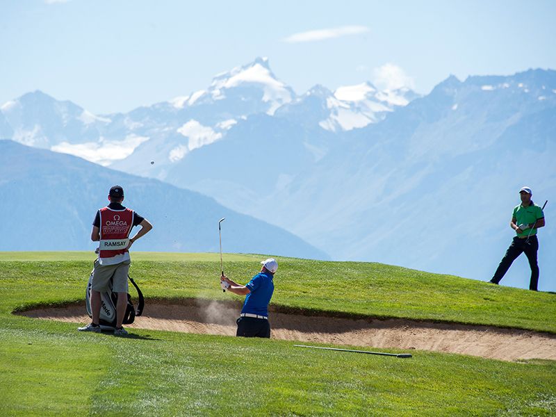 Golf in Crans Montana in the summer