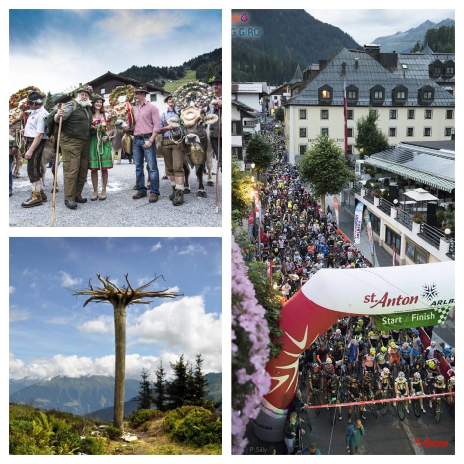 Top Left: Alpine Cattle Drive (Credit: https://www.stantonamarlberg.com/en/events/alpine-cattle-drive-festival-1), Right: Der Arlberg Adler (Credit: https://www.stantonamarlberg.com/en/events/arlberg-jakobi-run-1), Bottom Left: 4th Culinary & Arts Festival (Credit: https://www.stantonamarlberg.com/en/events/4-culinary-and-arts-festival-1)