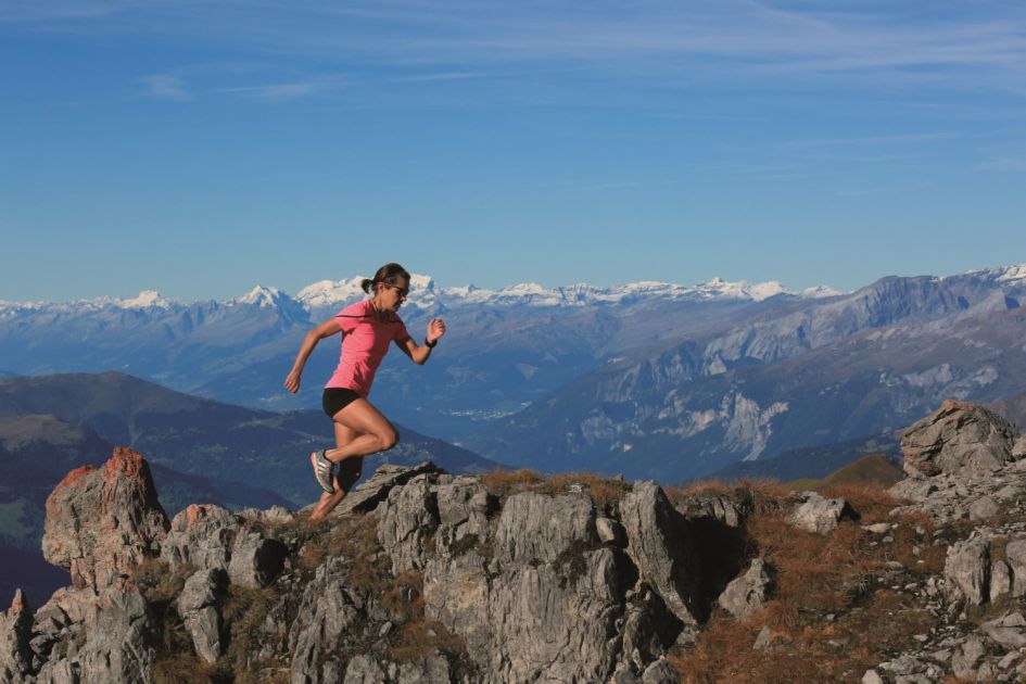 Mountain marathon in the Alps