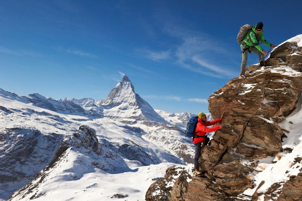 climbing holiday in the alps