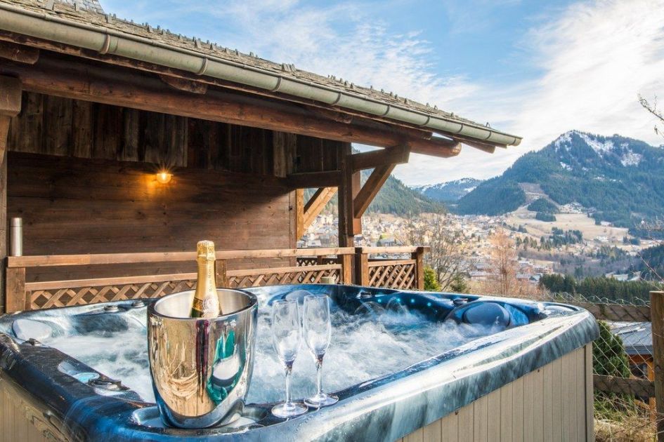 summer chalet in Chatel with outdoor hot tub