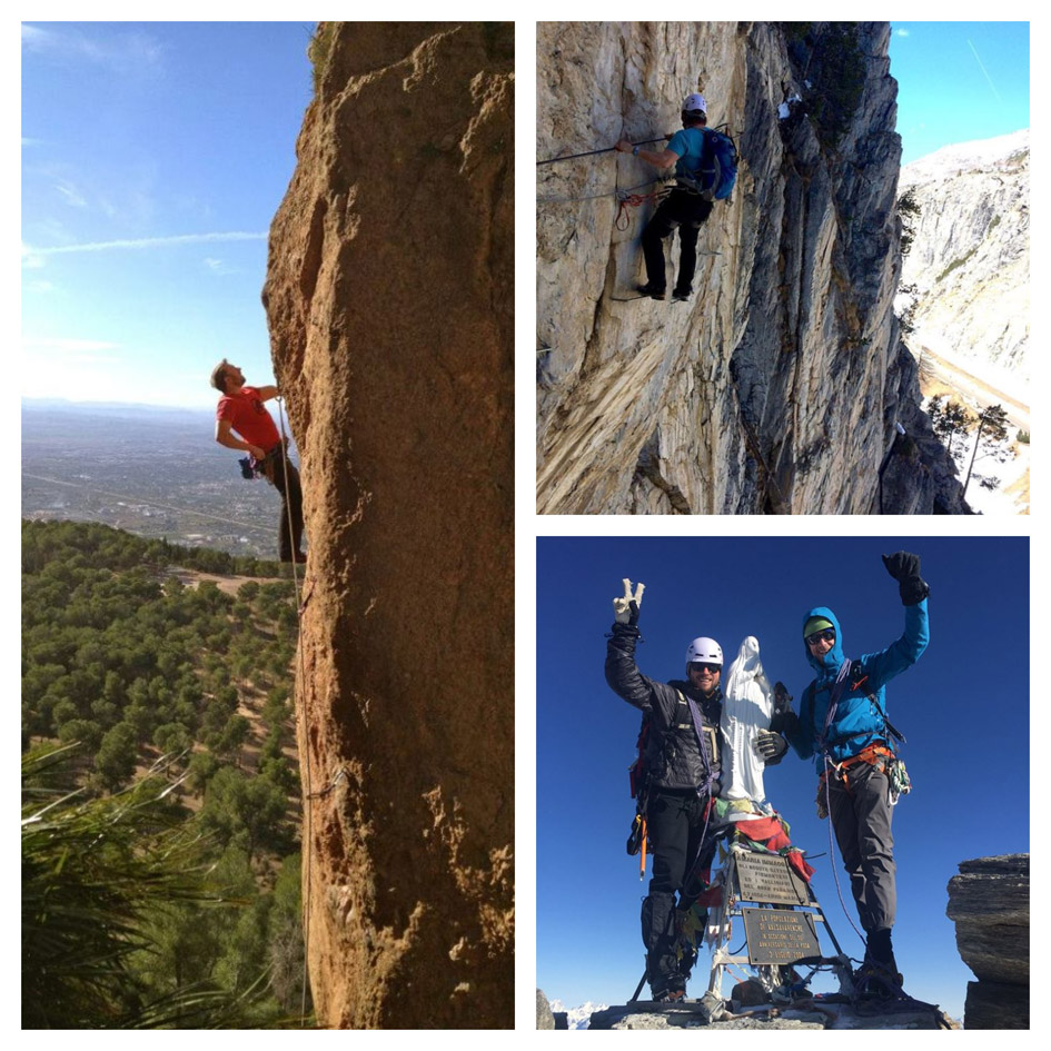 Climbing. Via Ferrata. Grand Paradiso. 