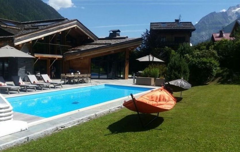 mountains, Chamonix, luxury ski chalet, blue sky, mountains