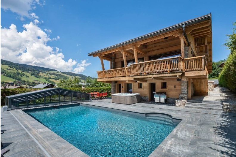 Summer in Megeve, luxury ski chalet, mountains, 