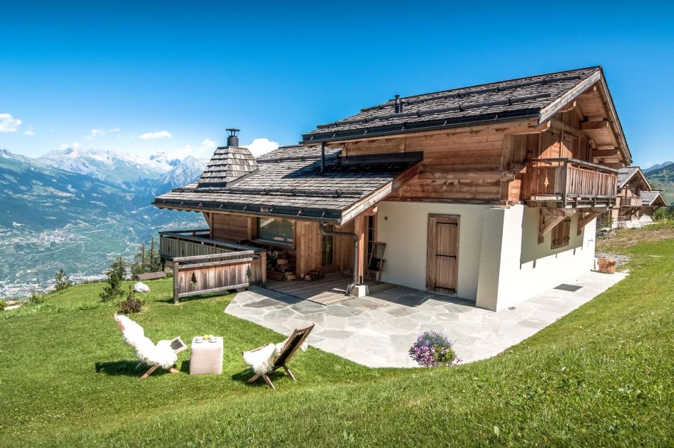 summer views in Nendaz, Swiss Alps summer views, summer chalets with views