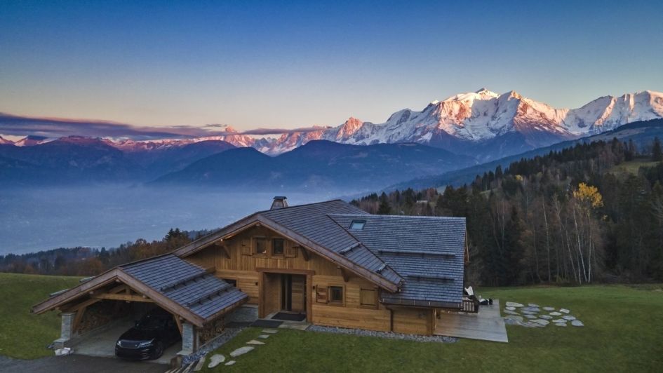 summer chalets with views, Megeve mountain views, summer chalet with a view