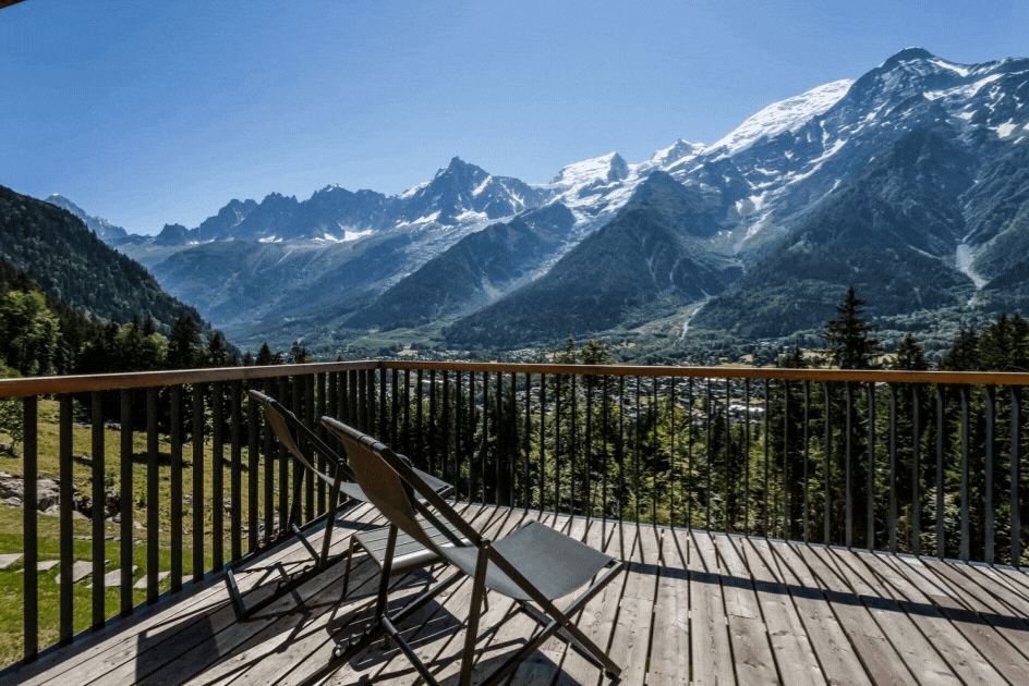 Summer views in Chamonix, Chamonix chalet with Mont Blanc Views 