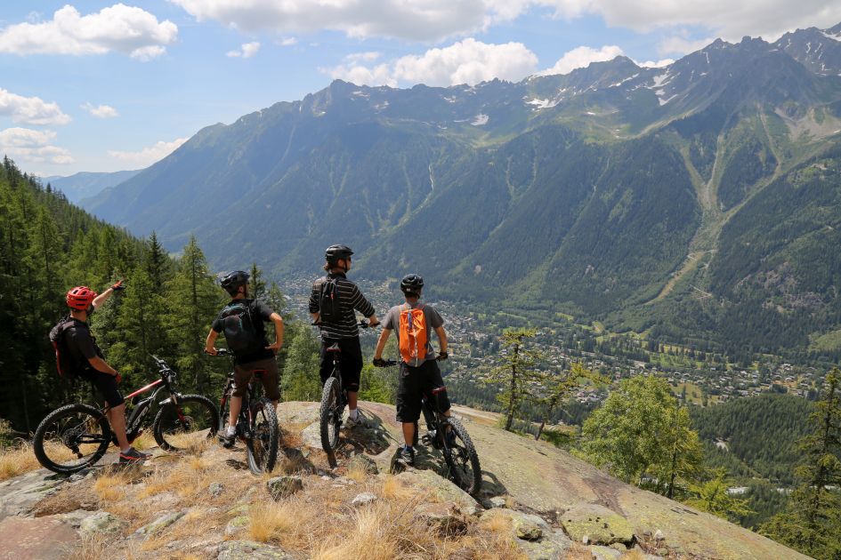 Summer, family, holiday, alps, mountain biking