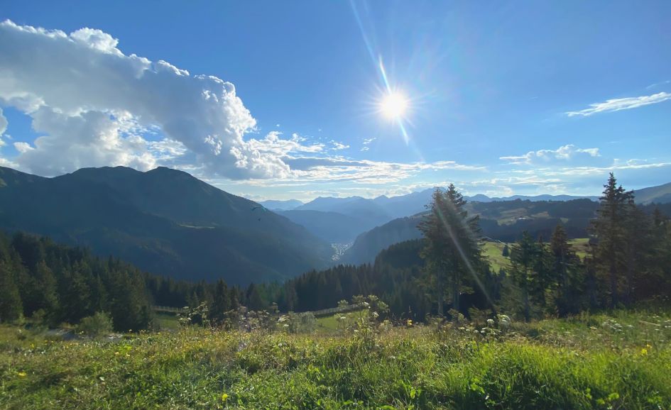 Mountain views on a summer holiday in Les Gets Sunny day on a summer holiday in Les Gets