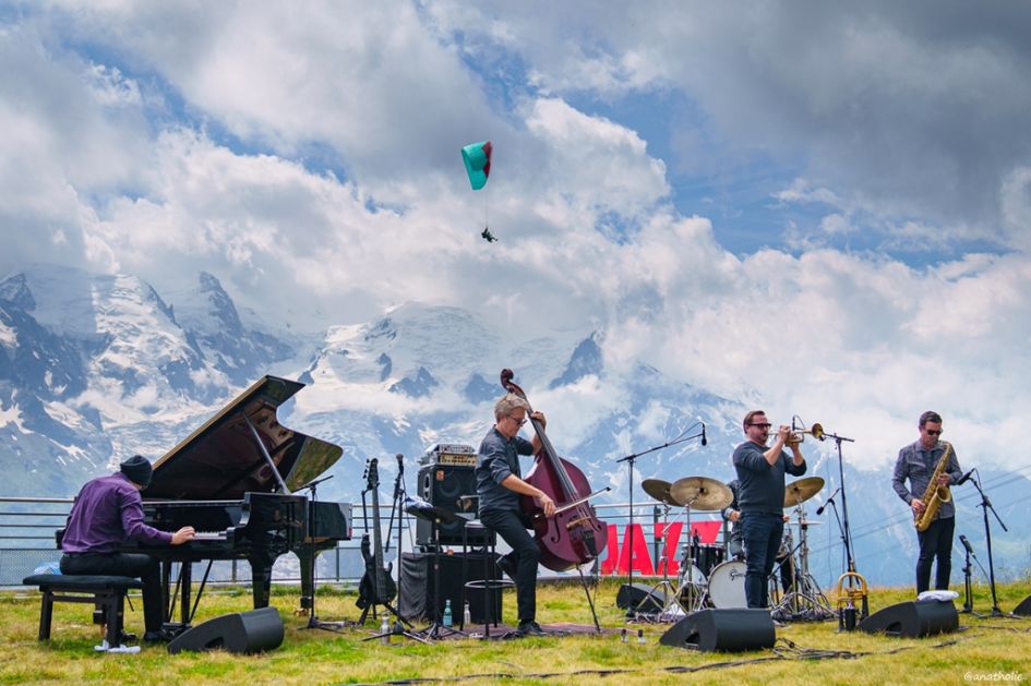 The Cosmo Jazz festival is one of many music events in the Alps, which look out to incredible mountain views to the sound of live music.