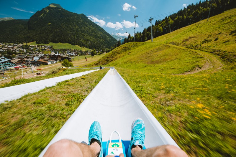 The luge in Morzine is our director's favourite place to go summer sledding in the Alps - fun for all of the family!