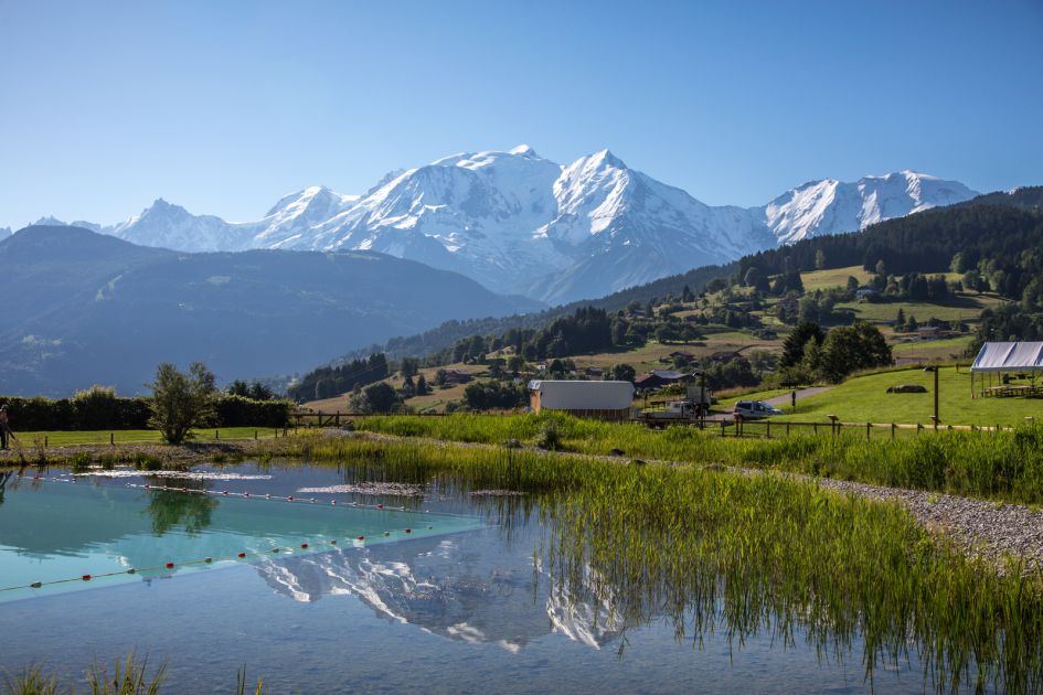 Swimming in the Alps, swimming in Biotope Lake, swimming in Combloux