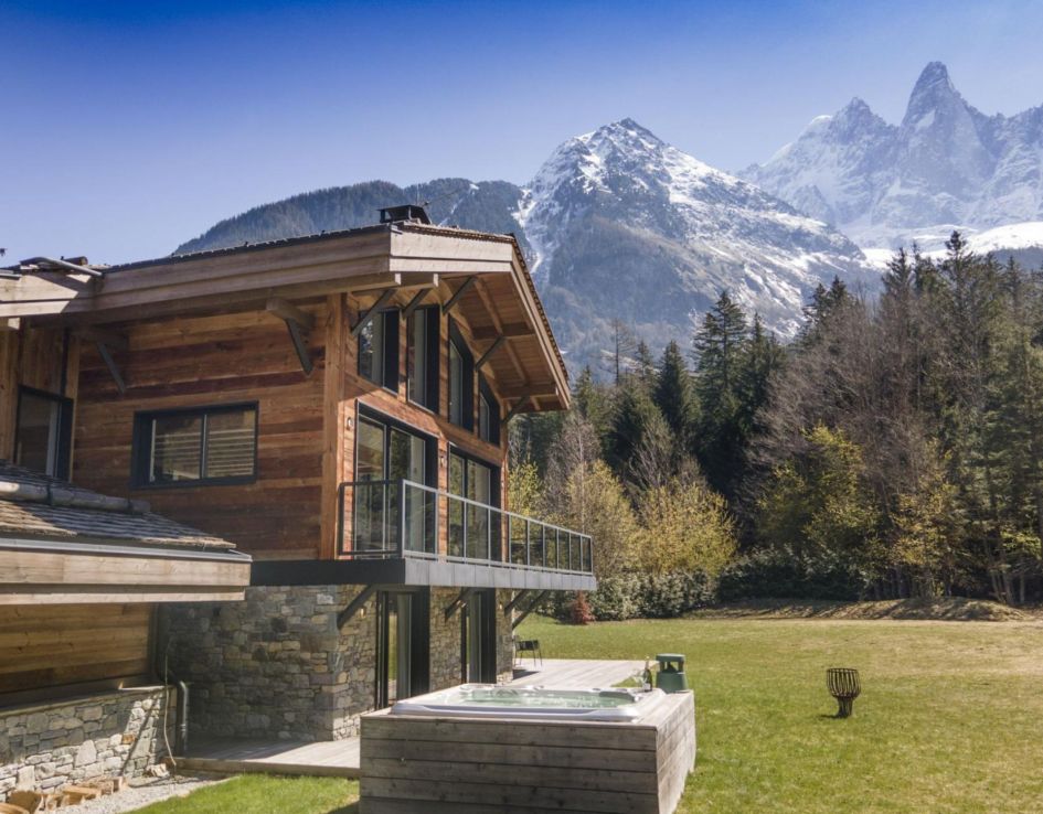 Chalet Elevation in Chamonix. The perfect luxury chalet for your holiday in Chamonix in summer, Chalet Elevation features incredible mountain views, luxury wellness facilities and open-plan living for your stay here.