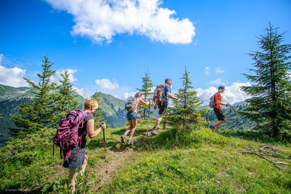 hiking in Morzine on a luxury summer holiday in the Alps