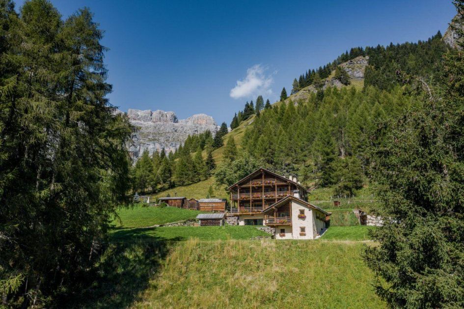 Cesa del Louf is a renovated farmhouse with plenty of charm and character, surrounded by 20,000m² of pastures, 4,000m² of woodland and incredible mountains.