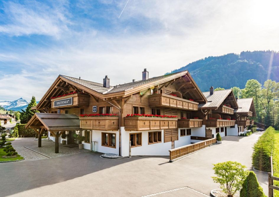 Luxury hotel in the Swiss Alps, Ultima, Gstaad. For a luxury summer holiday in Gstaad, this residence would be a perfect choice.
