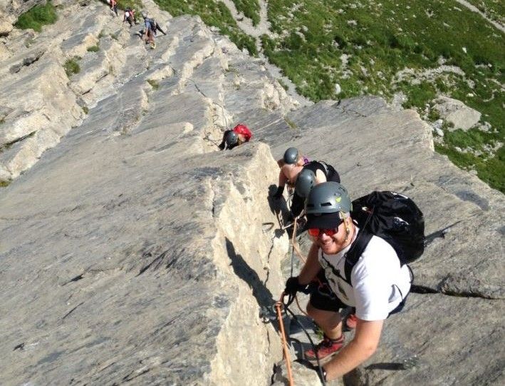 F-J experiencing the Rocher du Vent, St Foy
