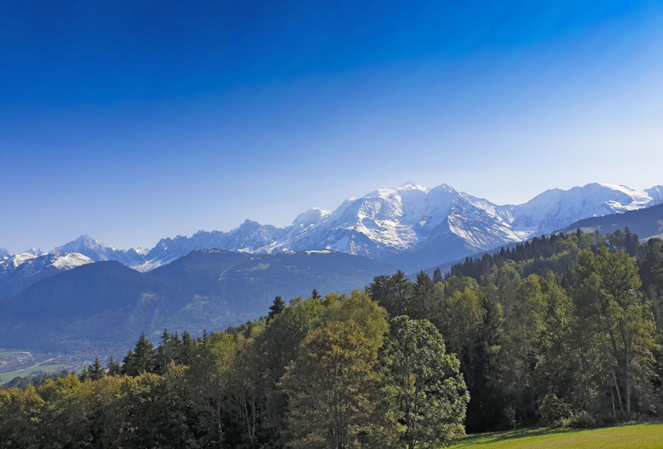 Lovely Mont Blanc views which can be admired from Chalet Les Granges.