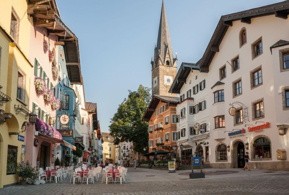 The centre of Kitzbühel offering a lovely selection of local shops.